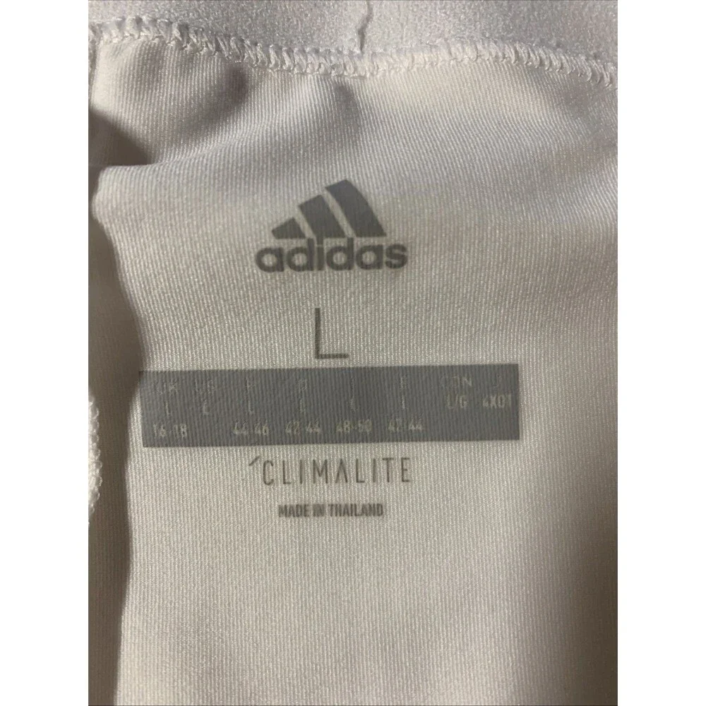 Adidas Tennis Skirt Skort Pickleball White Sz Large Climalite Athletic